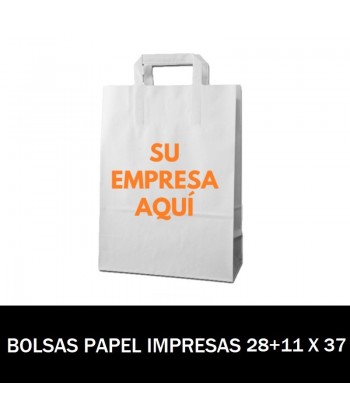 BOLSAS DE PAPEL IMPRESAS 28+11 X 37