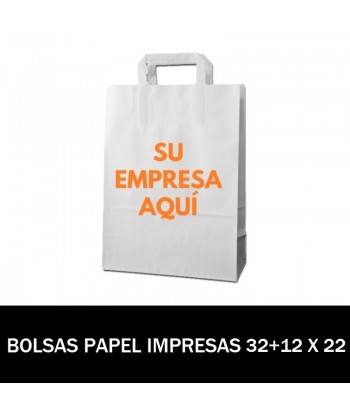 BOLSAS DE PAPEL IMPRESAS 32+12 X 22