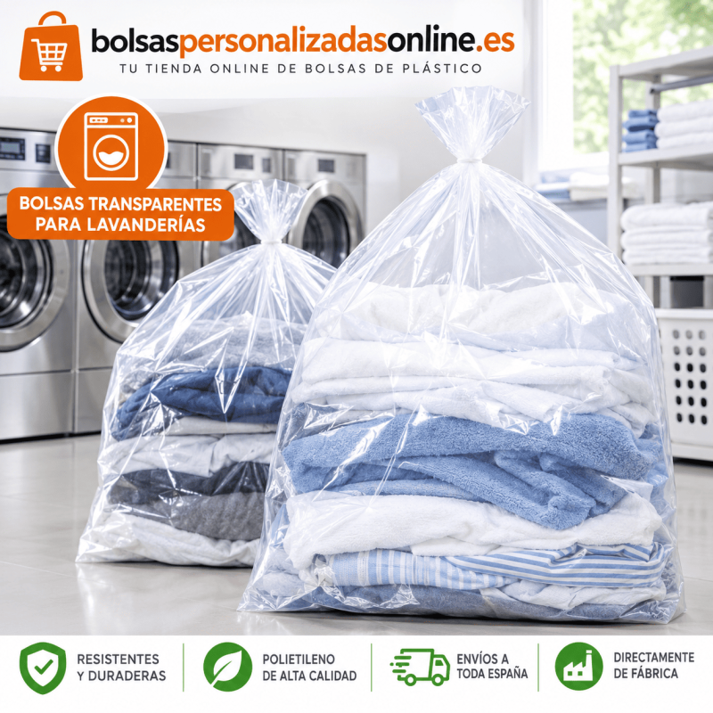 bolsas transparentes para lavandería y tintorería