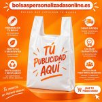 bolsa de plastico camiseta personalizada con logo para tienda