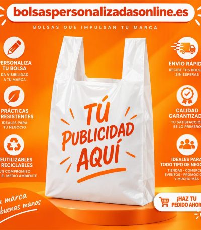 bolsa de plastico camiseta personalizada con logo para tienda